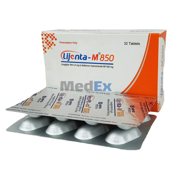 Lijenta-M 2.5 mg+850 mg Packaging