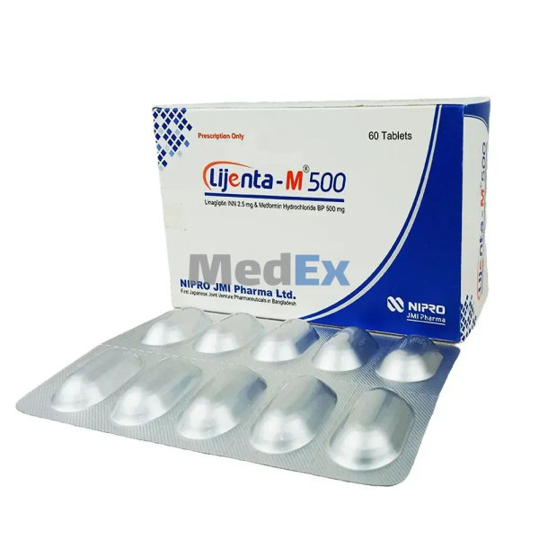 Lijenta-M 2.5 mg+500 mg Packaging