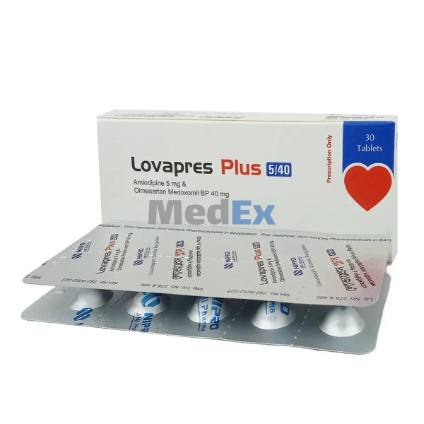 Lovapres Plus 5 mg+40 mg Packaging