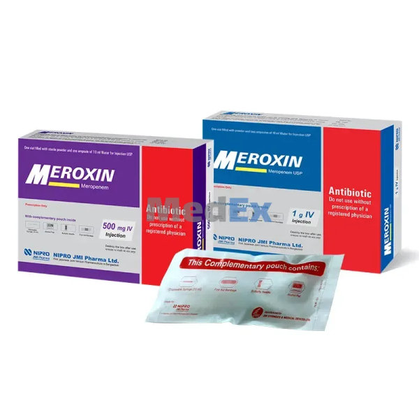 Meroxin 500 mg/vial Packaging