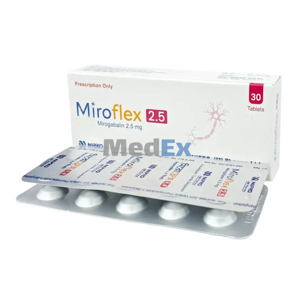 Miroflex 2.5 mg Packaging