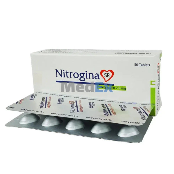 Nitrogina SR 2.6 mg Packaging