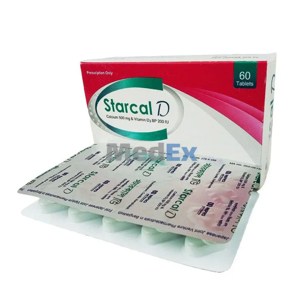 Starcal D 500 mg+200 IU Packaging