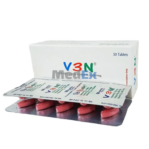 V3N 100 mg+200 mg+200 mcg Packaging
