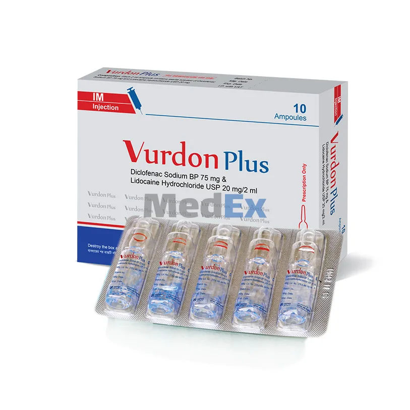 Vurdon plus (75 mg+20 mg)/2 ml Packaging