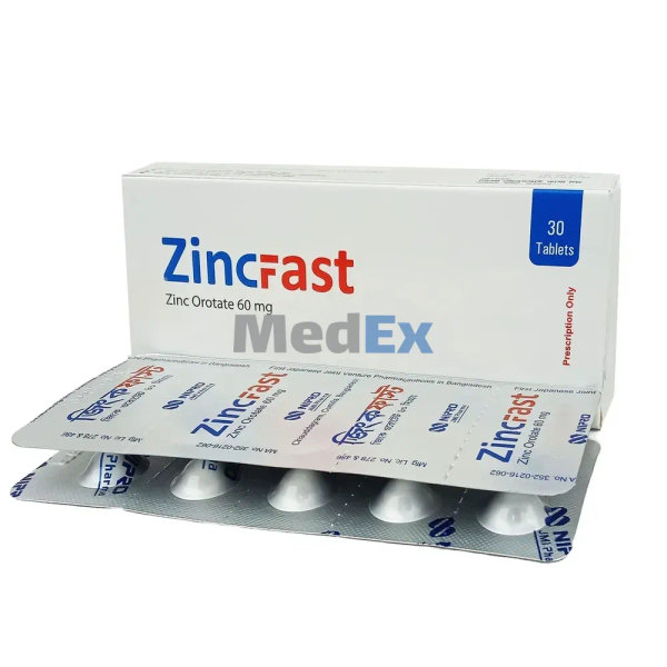 ZincFast 60 mg Packaging