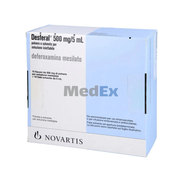 Desferal 500 mg/vial Packaging