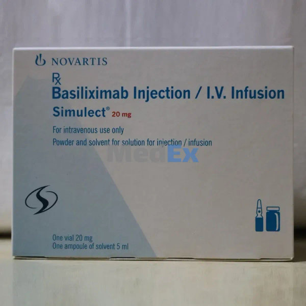 Simulect 20 mg/vial Packaging