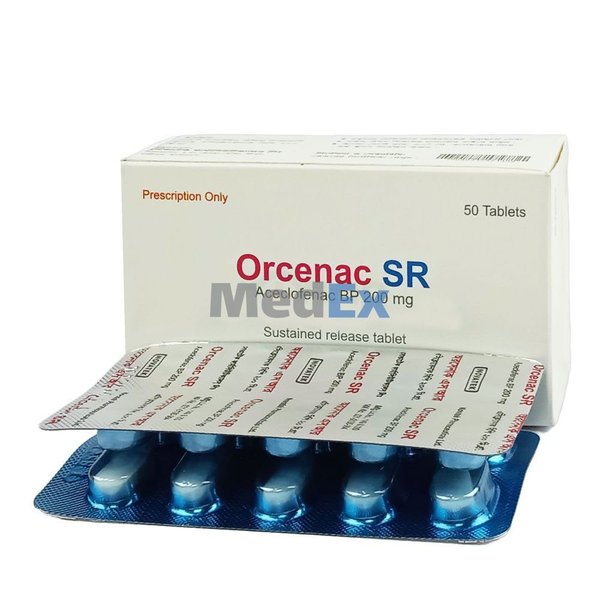 Orcenac SR 200 mg Packaging