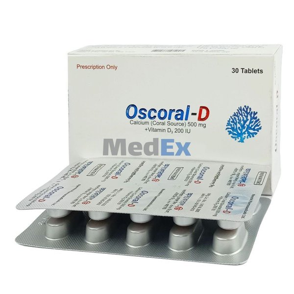 Oscoral D 500 mg+200 IU Packaging