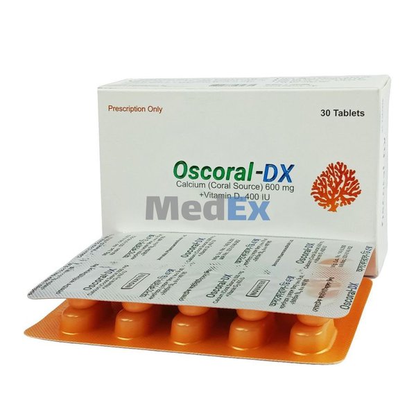 Oscoral DX 600 mg+400 IU Packaging