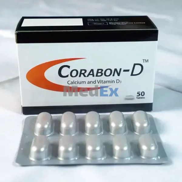 Corabon-D 500 mg+200 IU Packaging