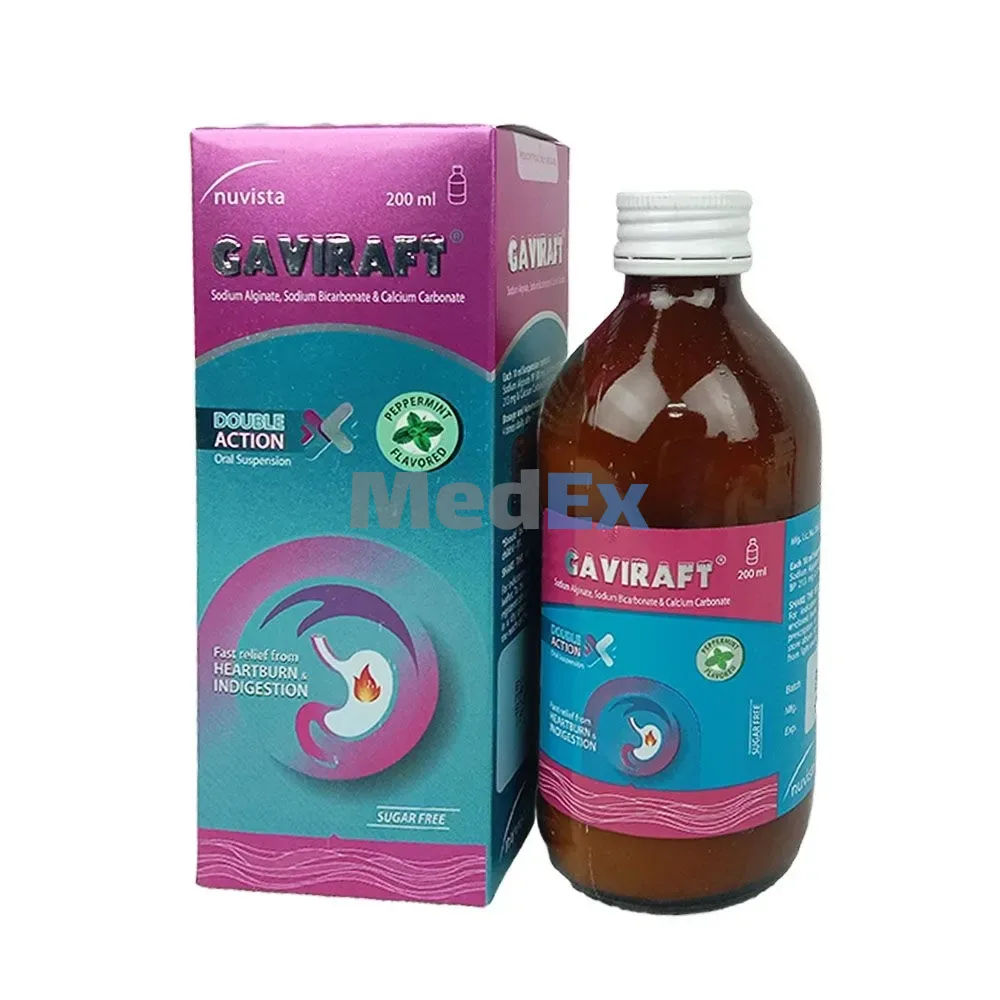 Gaviraft (500 mg+213 mg+325 mg)/10 ml Packaging