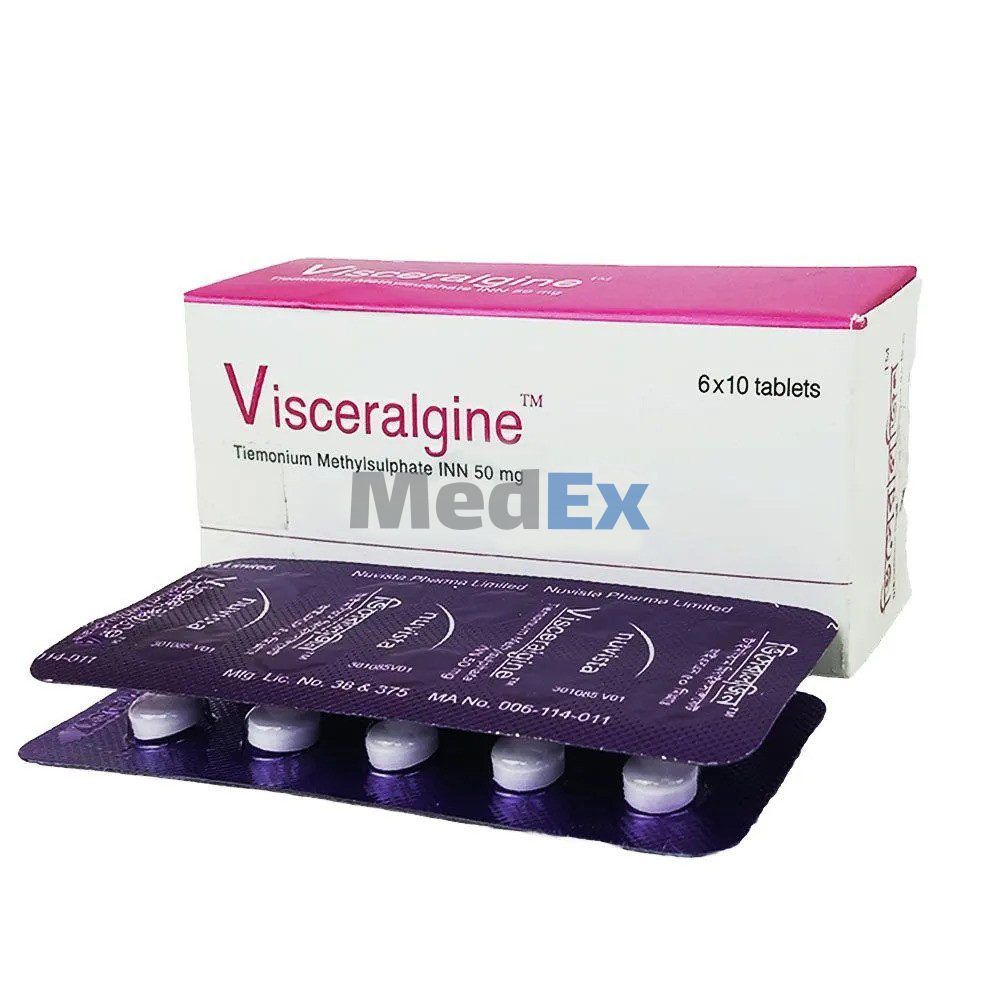 Visceralgine 50 mg Packaging