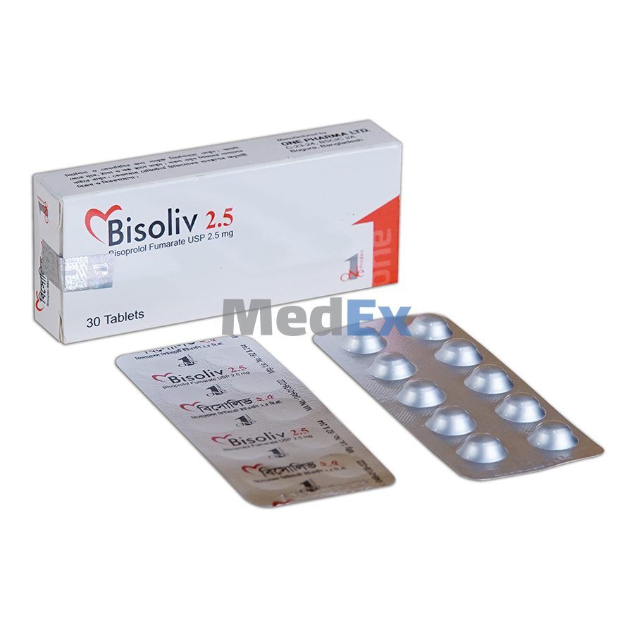 Bisoliv 2.5 mg Packaging