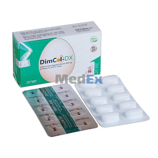 Dimcal-DX 600 mg+400 IU Packaging