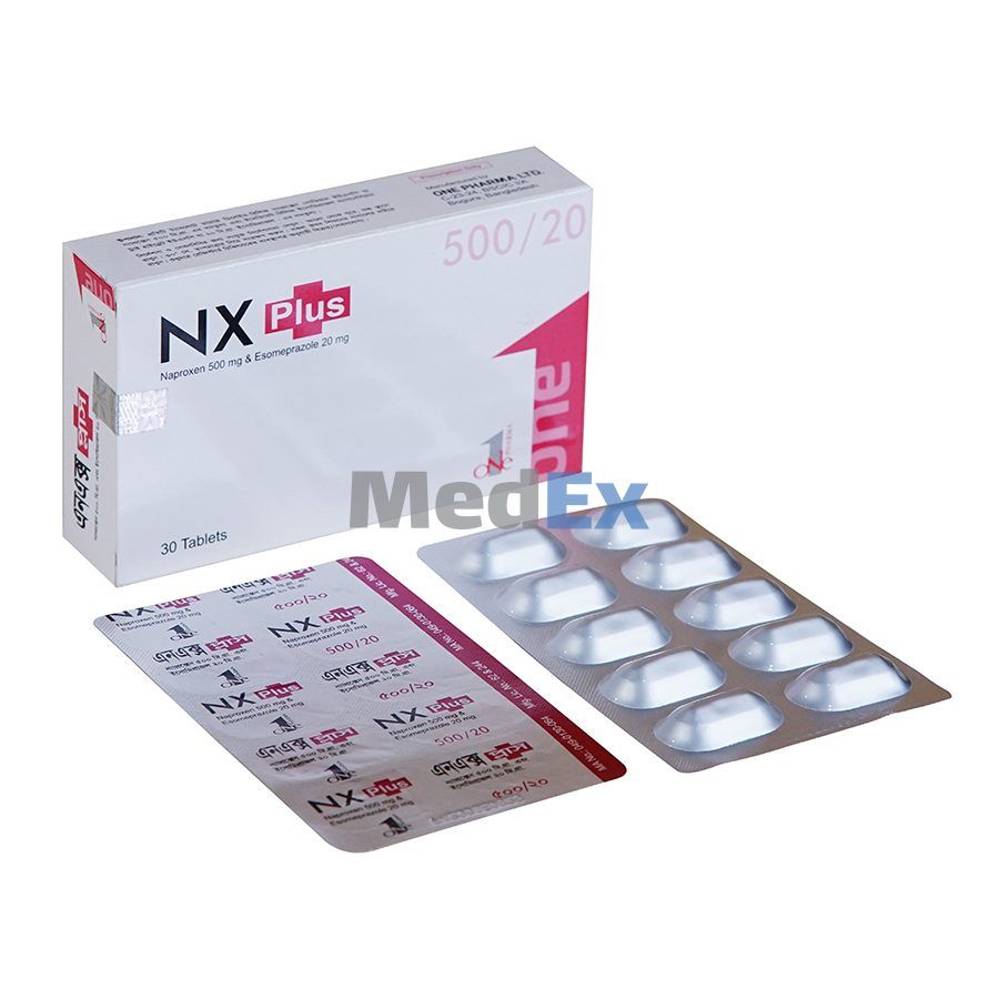 NX Plus 500 mg+20 mg Packaging