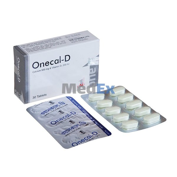 Onecal-D 500 mg+200 IU Packaging