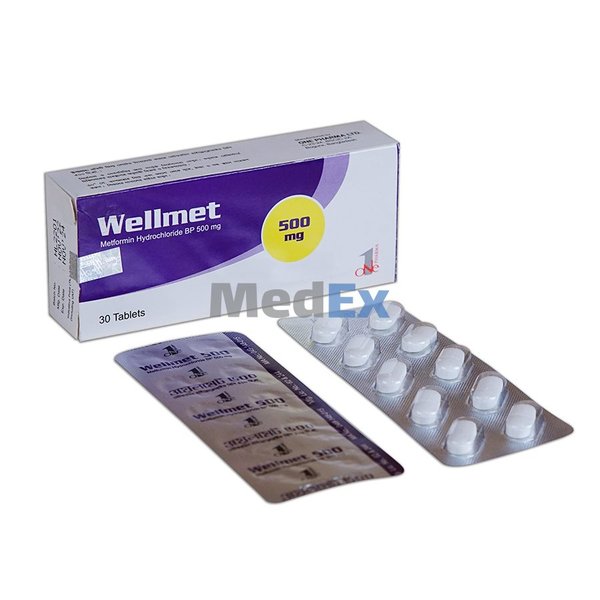 Wellmet 500 mg Packaging