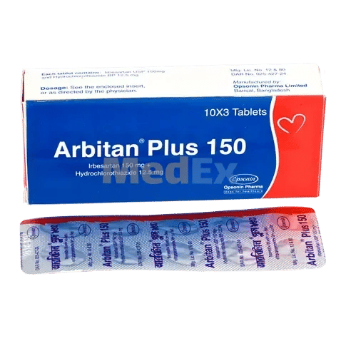 Arbitan Plus 150 mg+12.5 mg Packaging