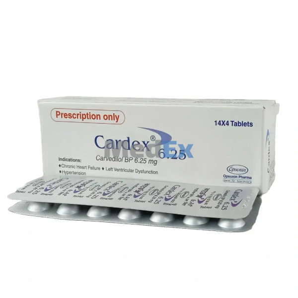Cardex 6.25 mg Packaging