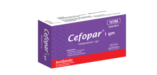 Cefopar 500 mg/vial Packaging