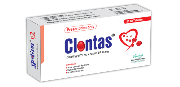 Clontas 75 mg+75 mg Packaging