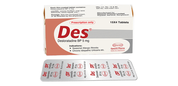 Des 5 mg Packaging