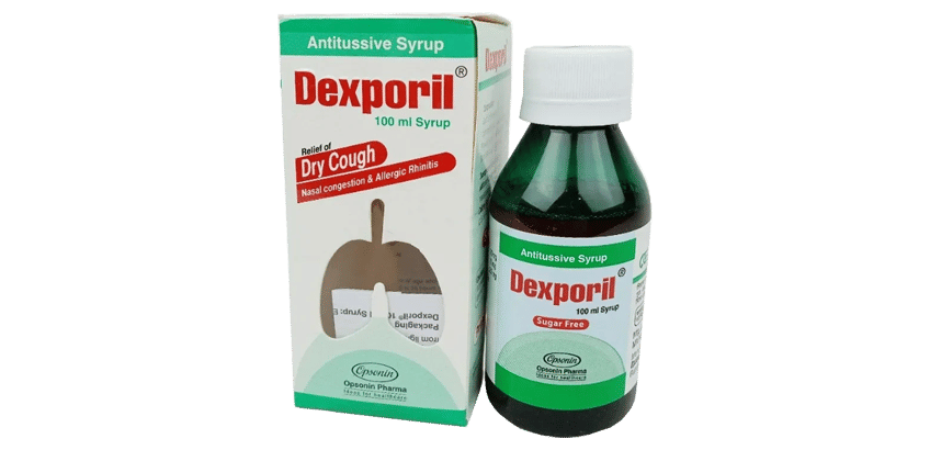 Dexporil (20 mg+10 mg+2.5 mg)/5 ml Packaging