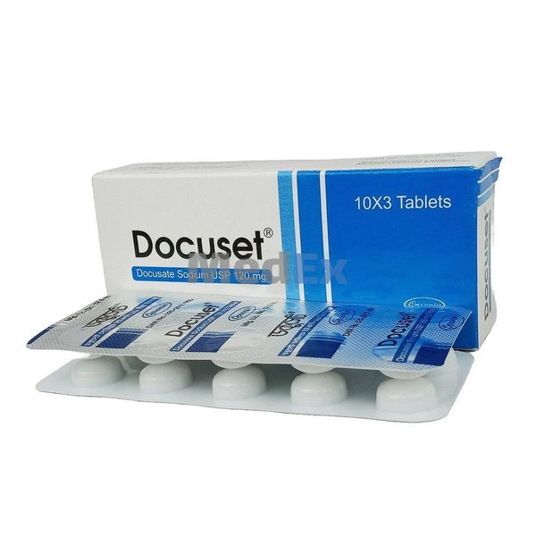 Docuset 120 mg Packaging