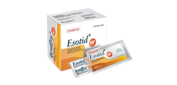 Esotid HP 20 mg+1000 mg+500 mg Packaging