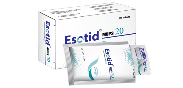 Esotid MUPS 20 mg Packaging