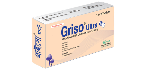 Griso Ultra 125 mg Packaging