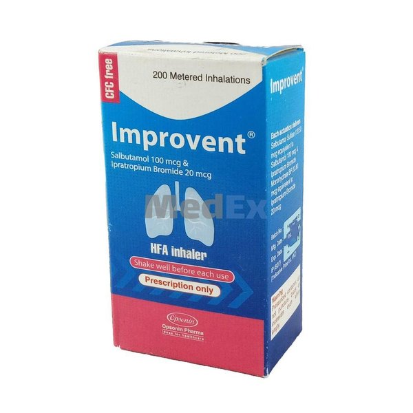 Improvent (100 mcg+20 mcg)/puff Packaging