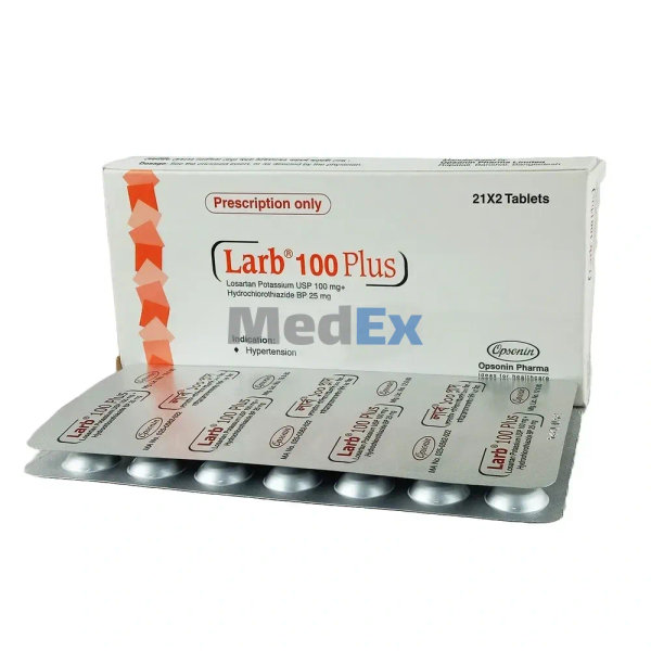 Larb Plus 100 mg+25 mg Packaging