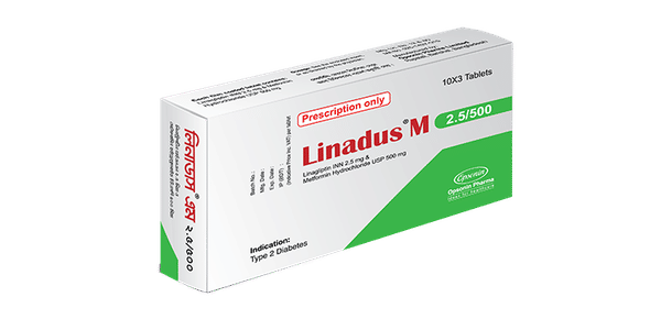 Linadus M XR 5 mg+1000 mg Packaging