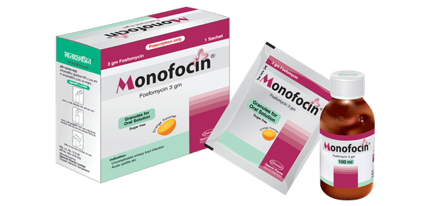 Monofocin 3 gm/sachet Packaging