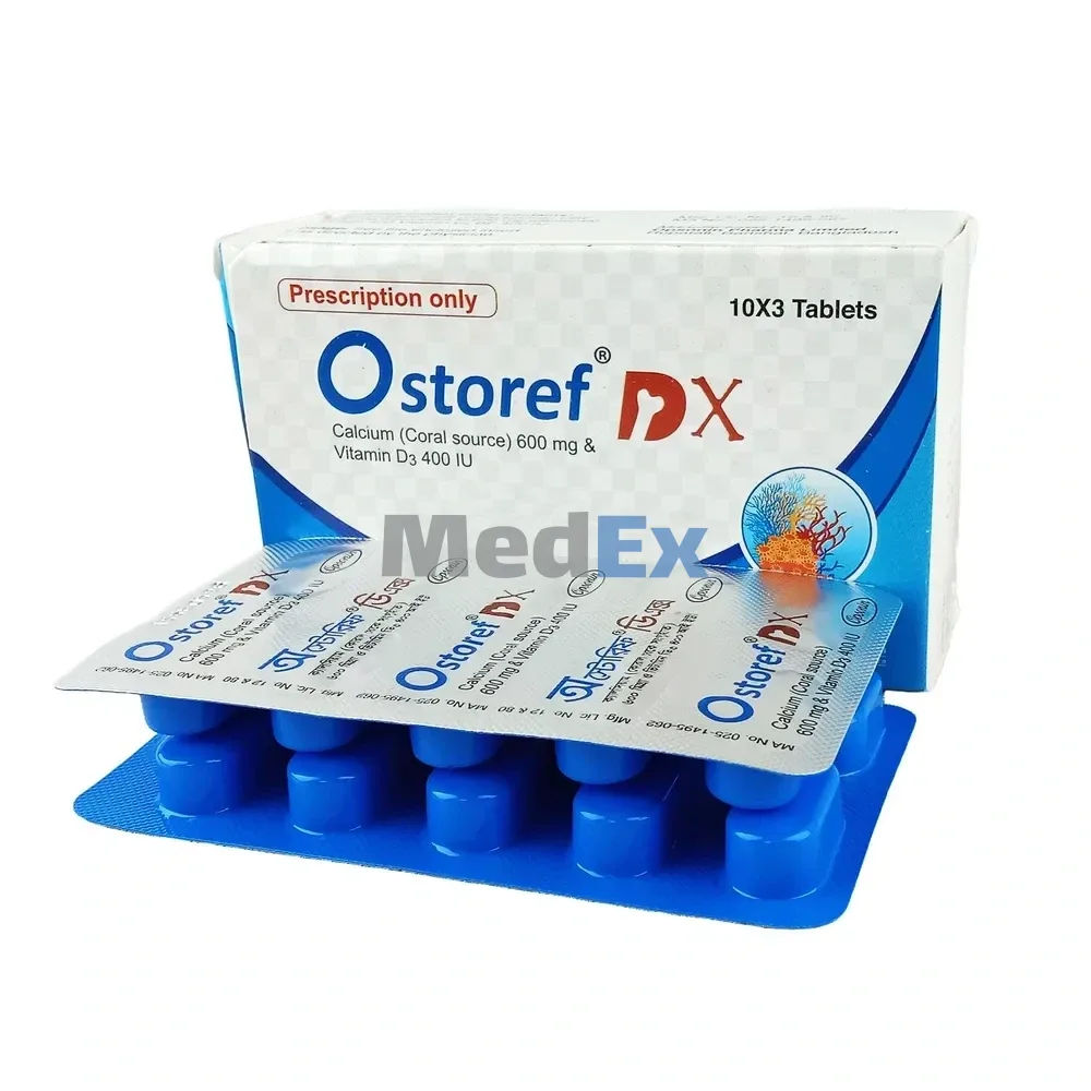 Ostoref DX 600 mg+400 IU Packaging