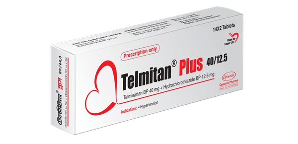 Telmitan Plus 80 mg+12.5 mg Packaging