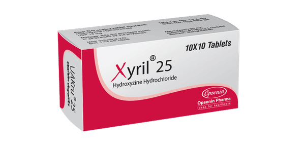 Xyril 25 mg Packaging