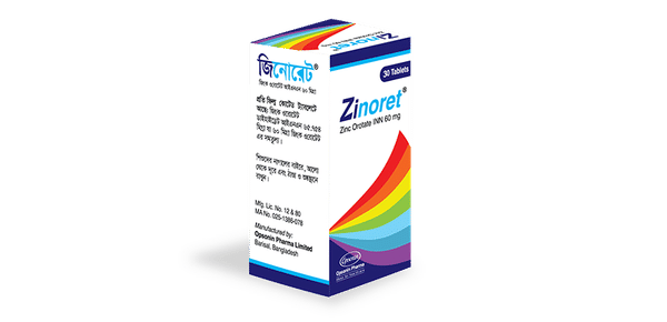 Zinoret 60 mg Packaging