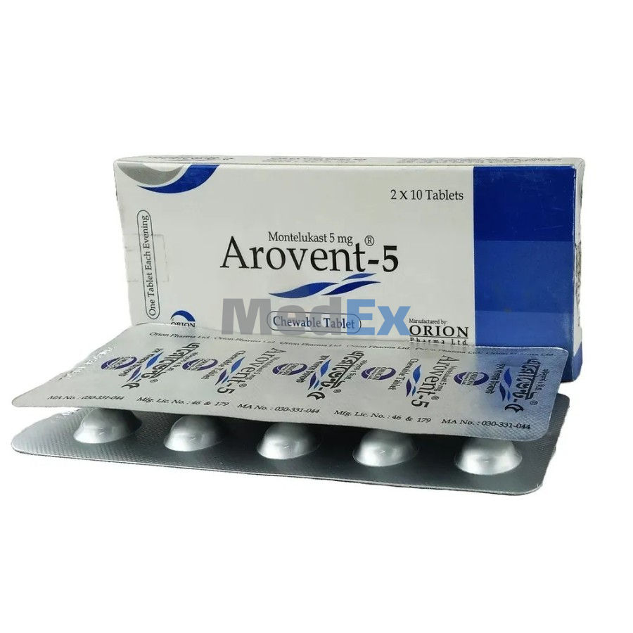 Arovent 5 mg Packaging