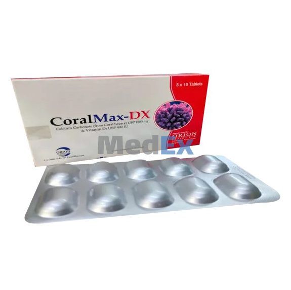 CoralMax-DX 600 mg+400 IU Packaging