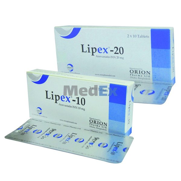 Lipex 20 mg Packaging