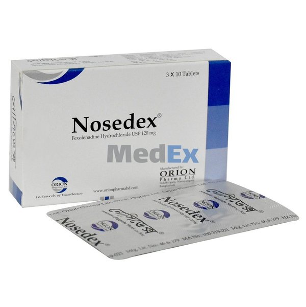 Nosedex 120 mg Packaging