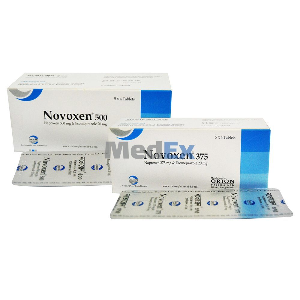 Novoxen 500 mg+20 mg Packaging