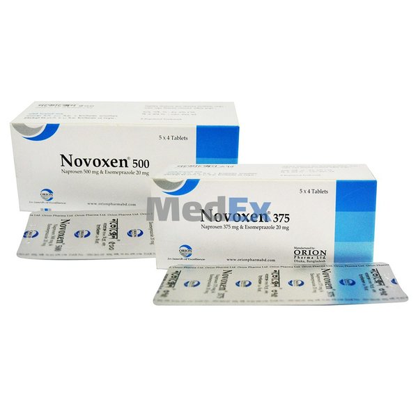 Novoxen 500 mg+20 mg Packaging