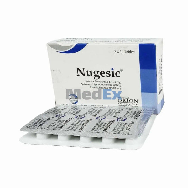 Nugesic 100 mg+200 mg+200 mcg Packaging