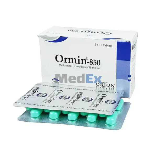 Ormin 850 mg Packaging