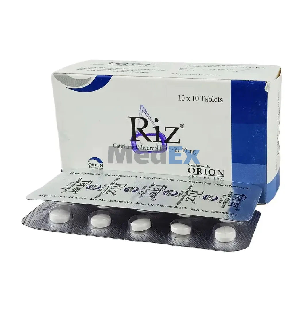 Riz 10 mg Packaging